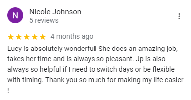 Nicole Johnson Testimonial - JPR Cleaning - Residential and commercial cleaning services