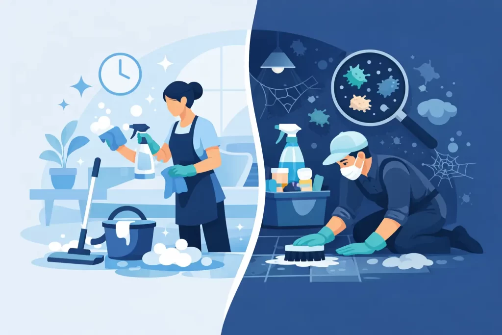 Recurring Cleaning vs Deep Cleaning