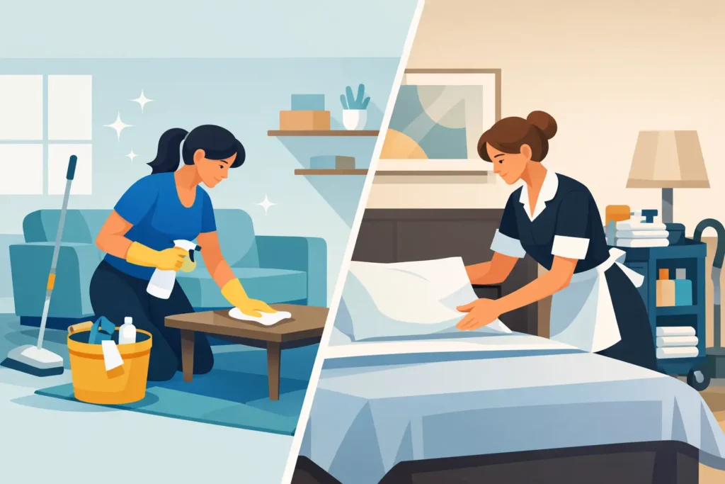 House Cleaning Versus Maid Service Explained